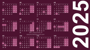 2025年日本大型連休 年曆