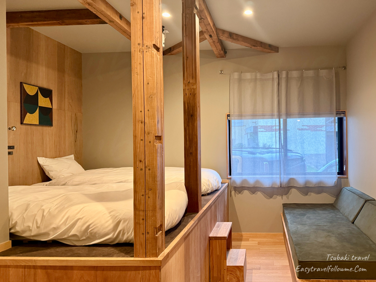 日本長野白馬住宿推薦 B&D Hakuba 岩岳度假村 白馬滑雪住宿 小木屋氣氛的三人房